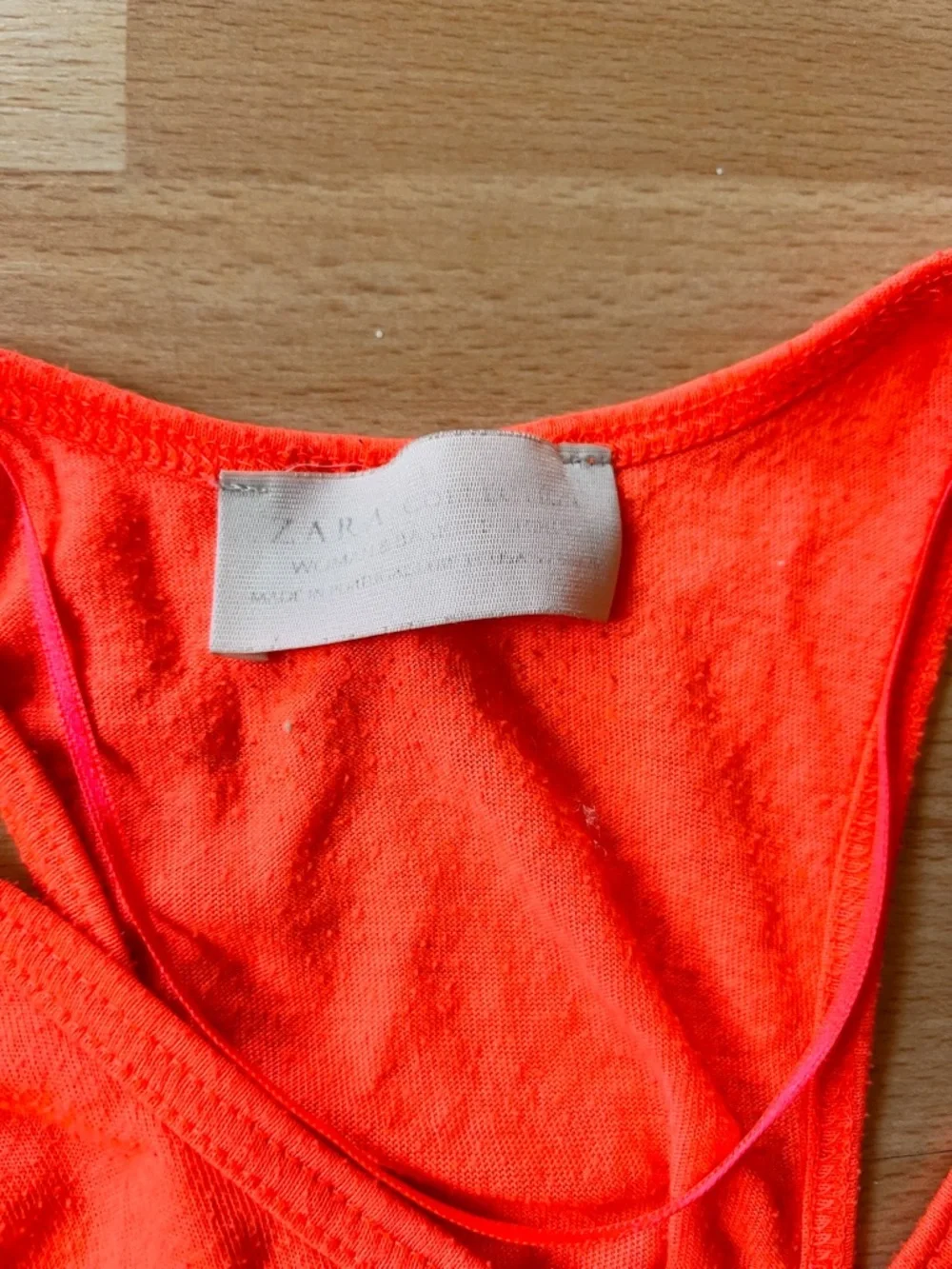 Zara Neon Orange Racerback Tank - Picture 2 of 3
